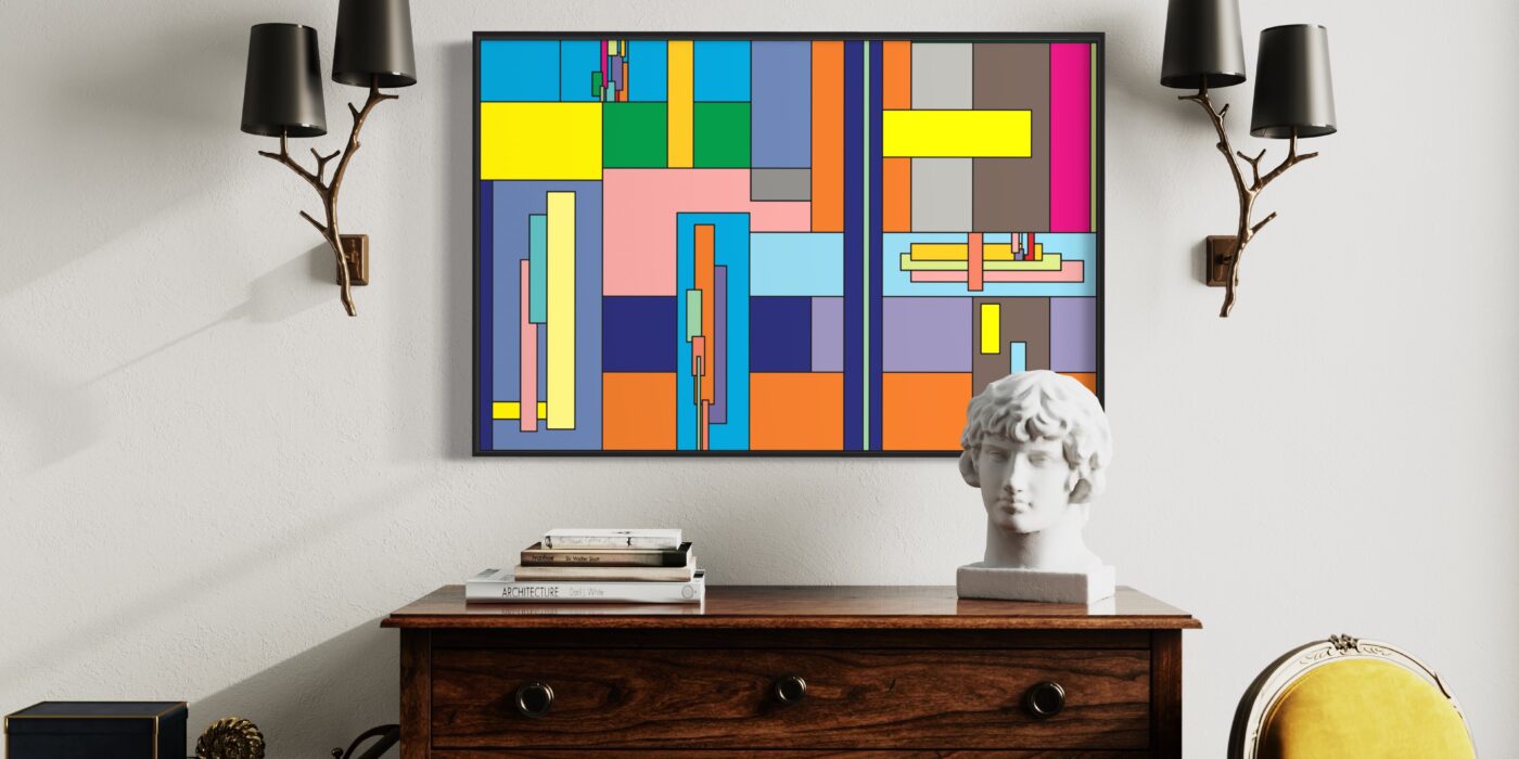 The Fine Lines of Our Lives#1 | Colorful Line Art | Wall Art Prints | Printable Wall Art | Geometric Abstract Art | Colorful Rectangle Art