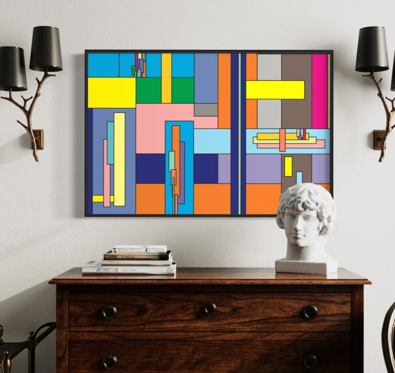 The Fine Lines of Our Lives#1 | Colorful Line Art | Wall Art Prints | Printable Wall Art | Geometric Abstract Art | Colorful Rectangle Art