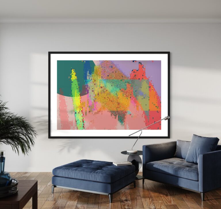 Abstract Printable Wall Art, Printable Wall Decor/Art, Vibrant, Glitch, Home Office Decor, Digital Download, Art Prints