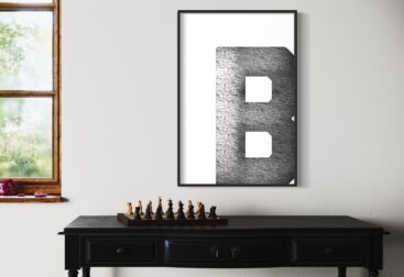 Hot Wall Art Prints, Letter B Poster, Preppy Room Decor, Pattern Wall Art, Dorm Room Decor, Teen Man Room Decor, Initial, Girly Wall Art